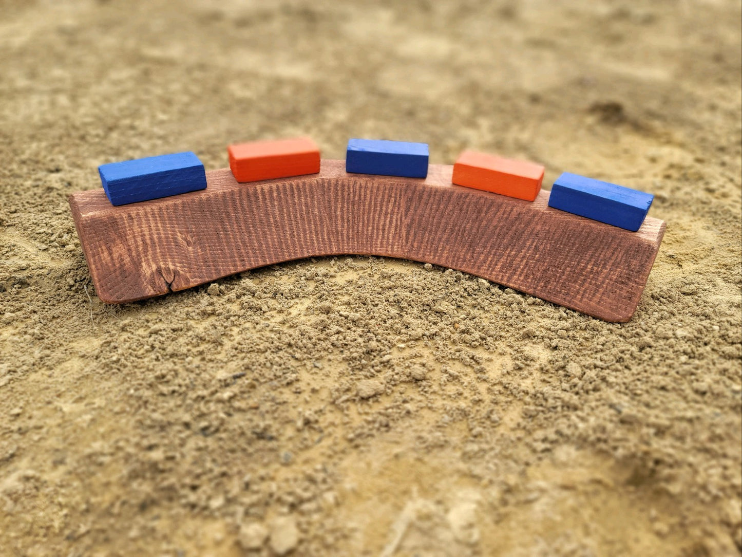 90 berm, neon blocks, wooden toy, toy track, blue, yellow