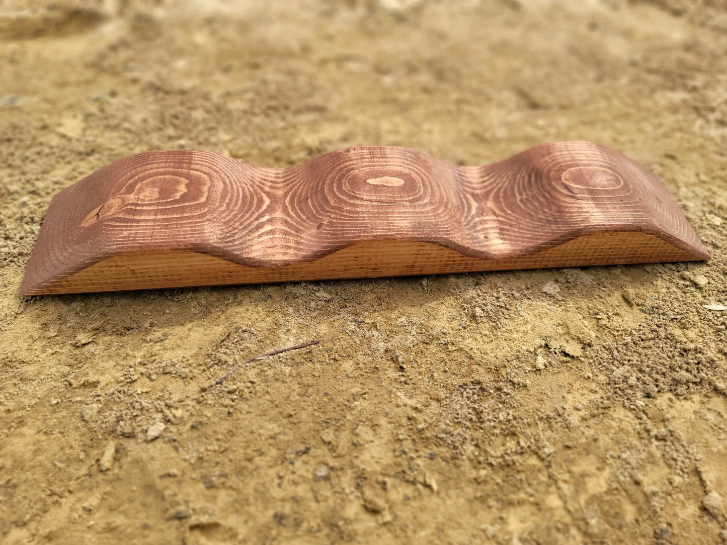 wooden toy dirtbike track double section