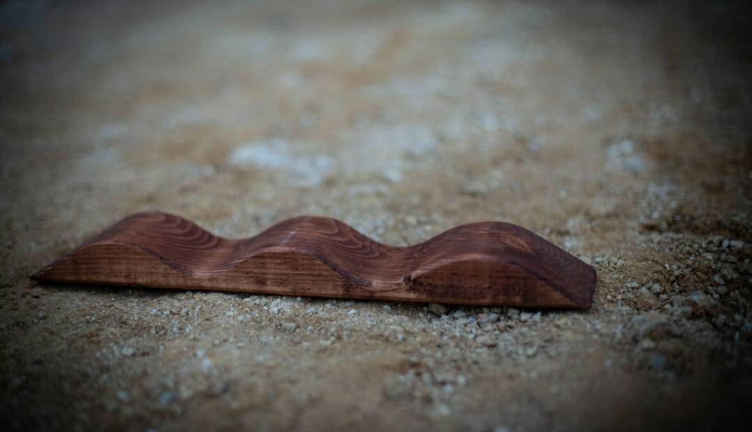 wooden toy dirtbike track double section